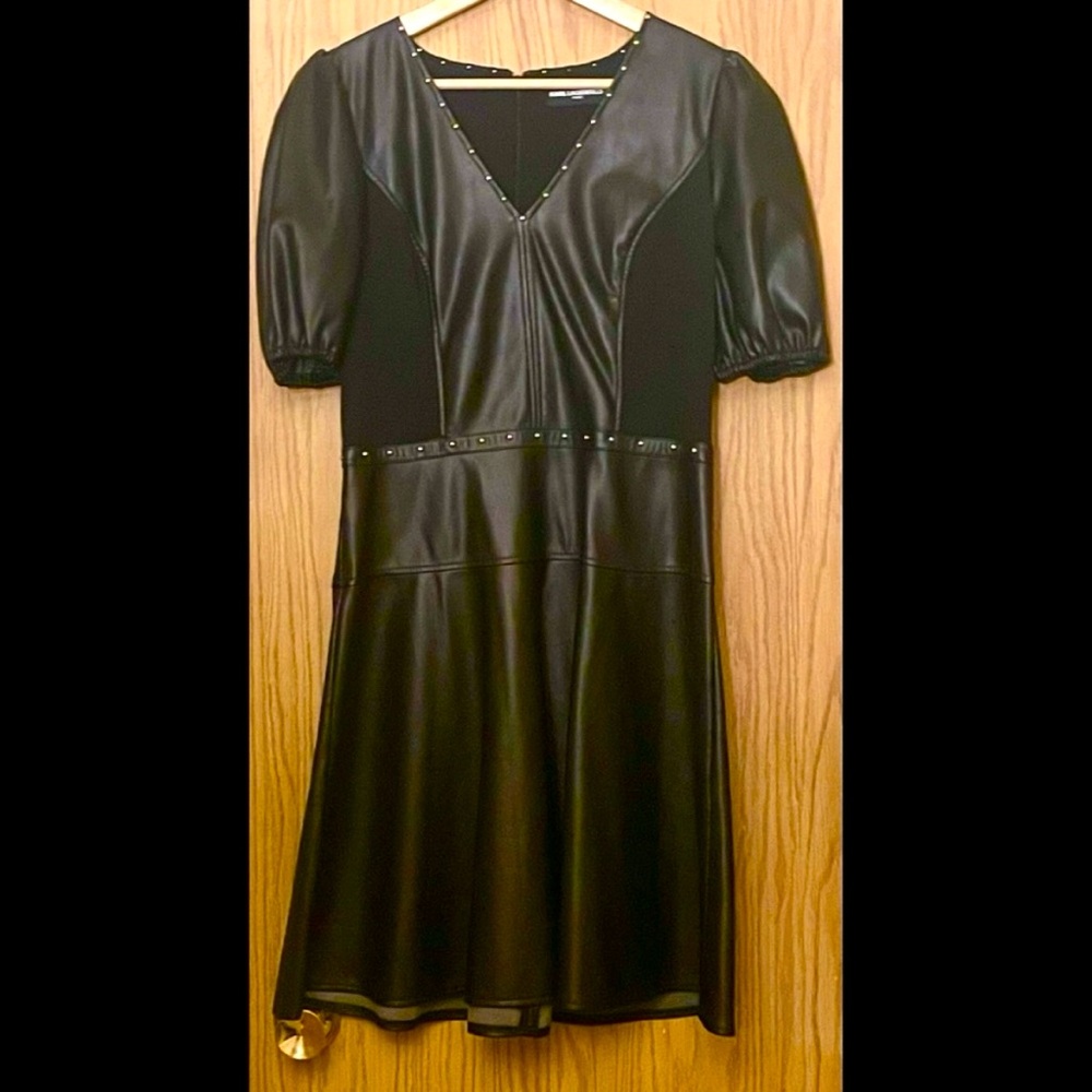 Karl Lagerfeld Faux Leather Dress
